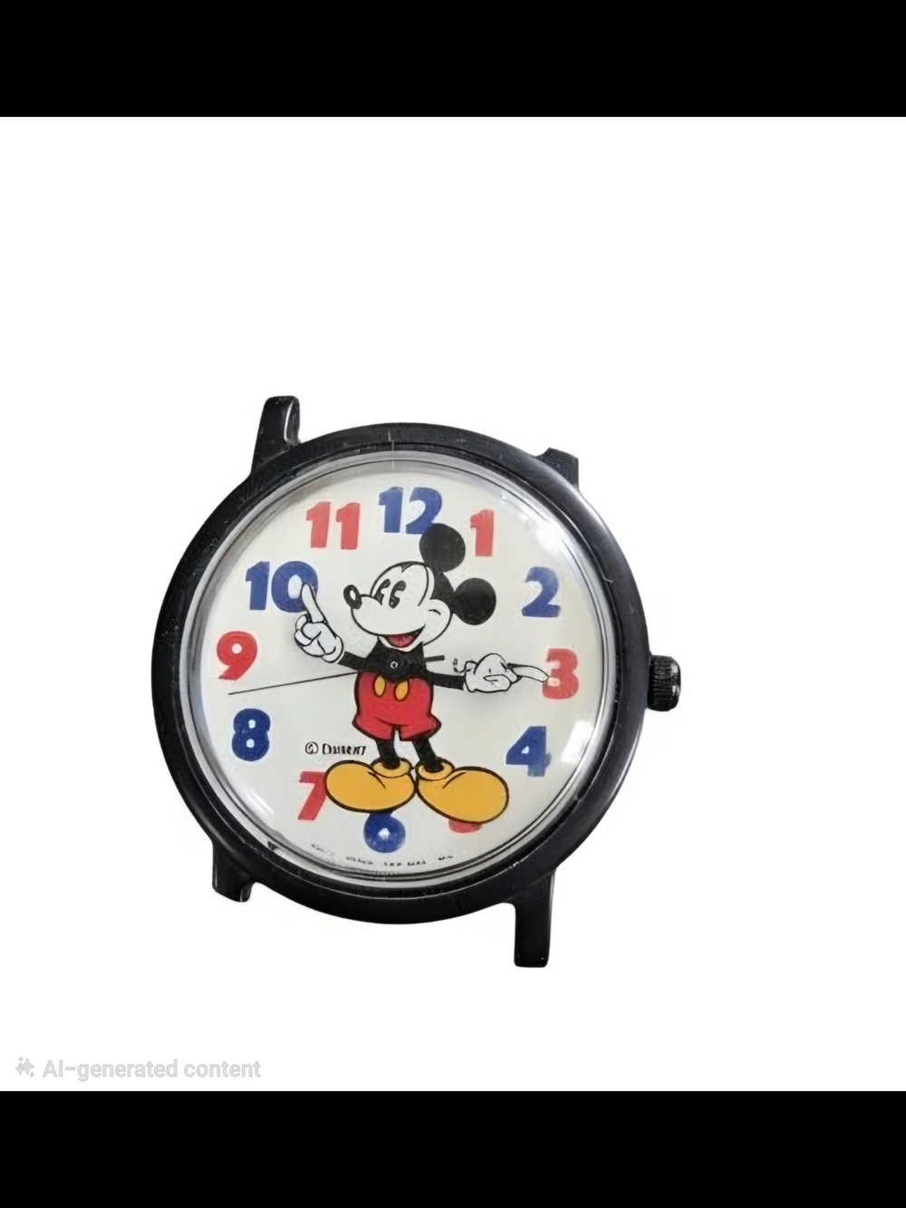 vintage Lorus Disney Mickey Mouse watch featuring multicolor numerals